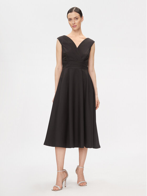 Rinascimento Rochie cocktail CFC0116143003 Negru Regular Fit