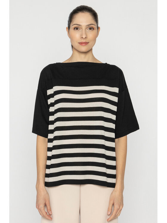 Deni Cler Milano Deni Cler Milano T-Shirt T-DC-T210-D2-20-95-1 Czarny Oversize