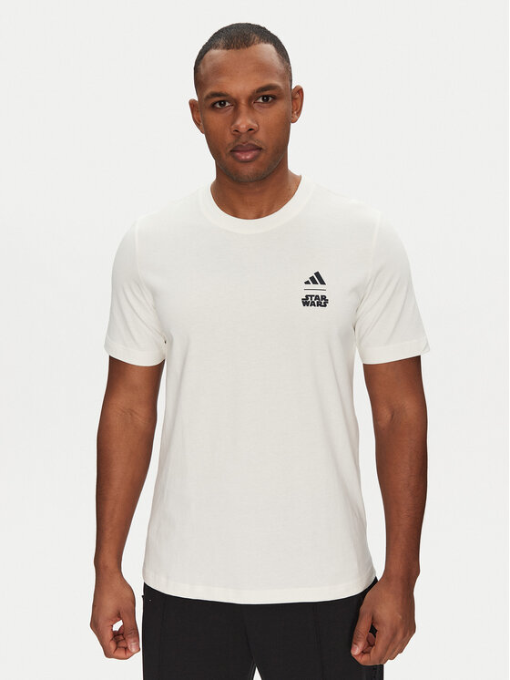 adidas Tričko Star Wars The Mandalorian JI5715 Biela Regular Fit
