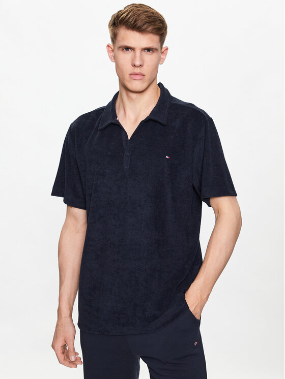 Tommy Hilfiger Polo Terry UM0UM02789 Tumši zils Regular Fit