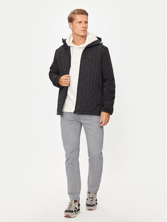 Brave Soul Brave Soul Преходно яке MJK-ROBBINS Черен Regular Fit