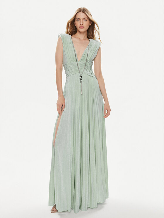 Elisabetta Franchi Elisabetta Franchi Večerní šaty AB-563-41E3-5754 Zelená Regular Fit