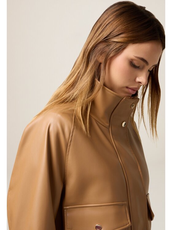 Oltre Oltre Giacca in similpelle R331J000291N002 Marrone Over Fit