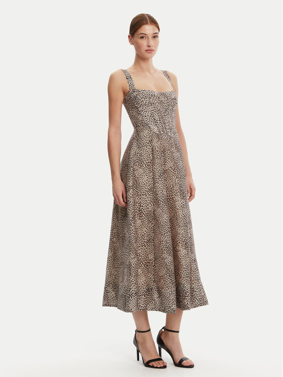 BARDOT BARDOT Koktel haljina 58546DB9 Smeđa Regular Fit