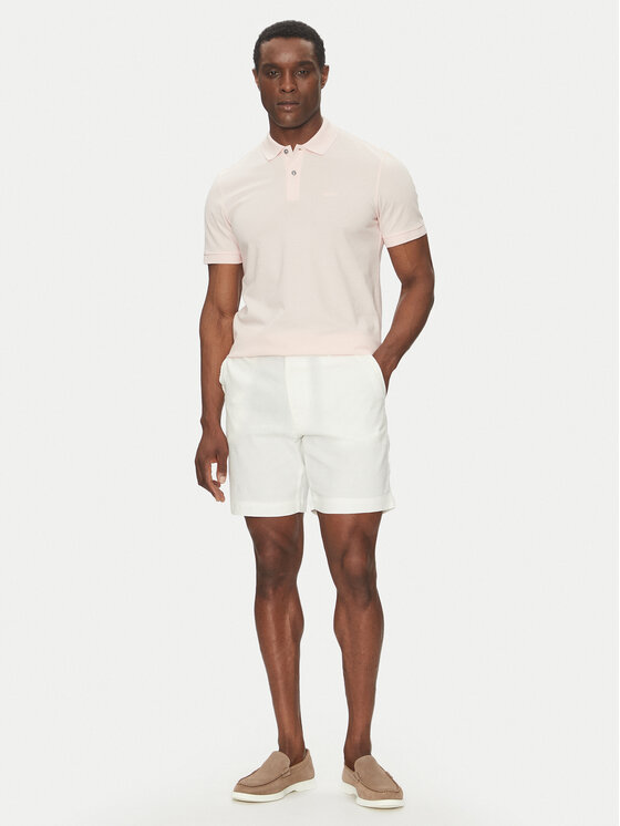 BOSS BOSS Bavlnené šortky C-Kane-Rds-Shorts 50538016 Biela Regular Fit