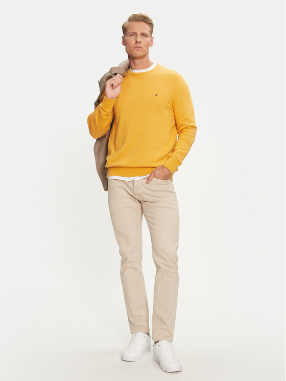 Tommy Hilfiger Pull Essential MW0MW14748 Jaune Regular Fit