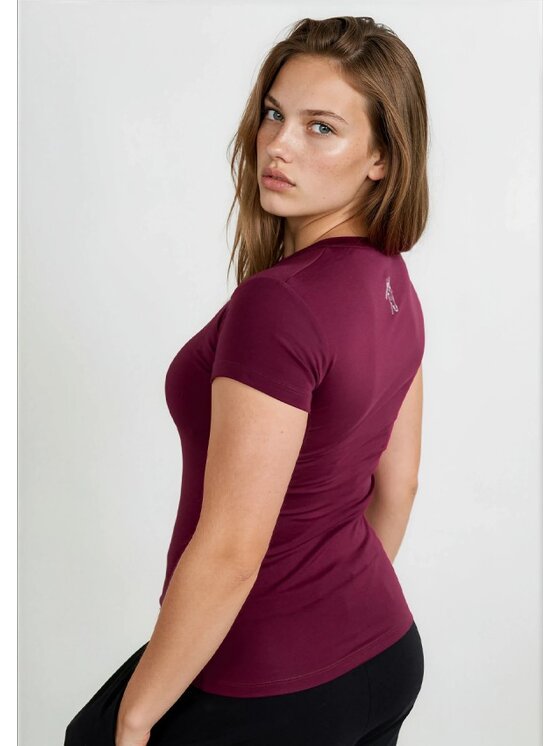 DKaren Sport DKaren Sport Bluzka EQ31 Bordowy Classic Fit