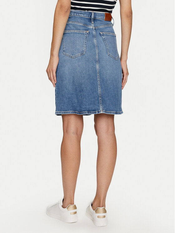 Tommy Hilfiger Tommy Hilfiger Fustă de blugi Melany WW0WW42881 Albastru Regular Fit
