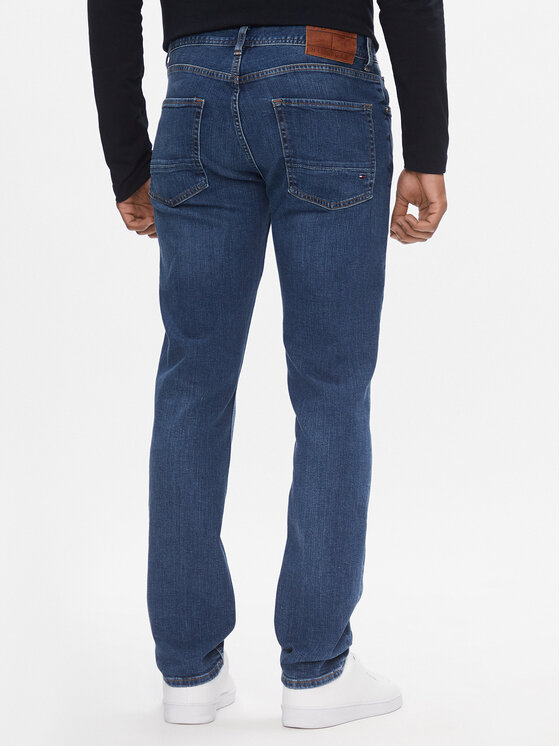 Tommy Hilfiger Tommy Hilfiger Džínsy Straight Denton Str Mandall Ind MW0MW33945 Modrá Straight Leg