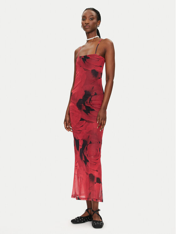 Noisy May Noisy May Ljetna haljina Rosa 27033451 Crvena Slim Fit