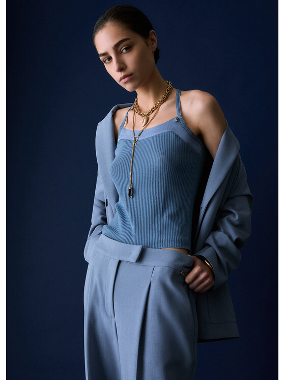 Liu Jo Liu Jo Top CF6026MA77QX0805 Azzurro chiaro Regular Fit