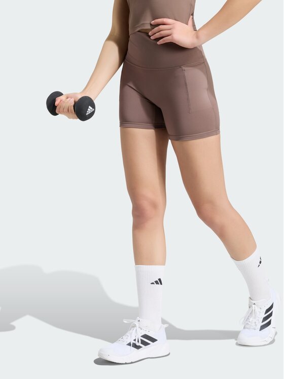 adidas adidas Szorty sportowe 158407 Brązowy Fitted Fit