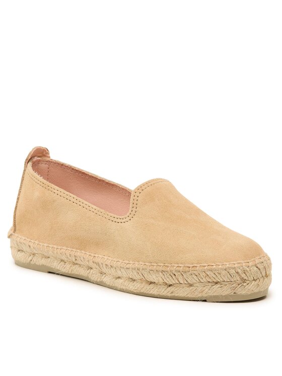 Manebi Manebi Espadrilky Suede Flat Espadrilles Béžová