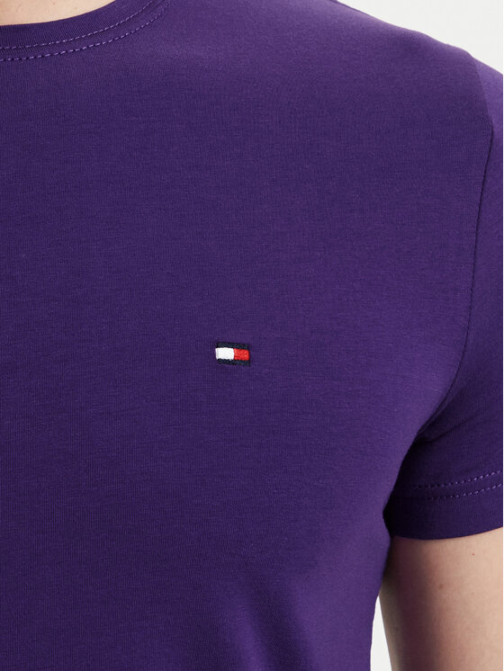 Tommy Hilfiger Tommy Hilfiger T-Shirt MW0MW10800 Fioletowy Slim Fit