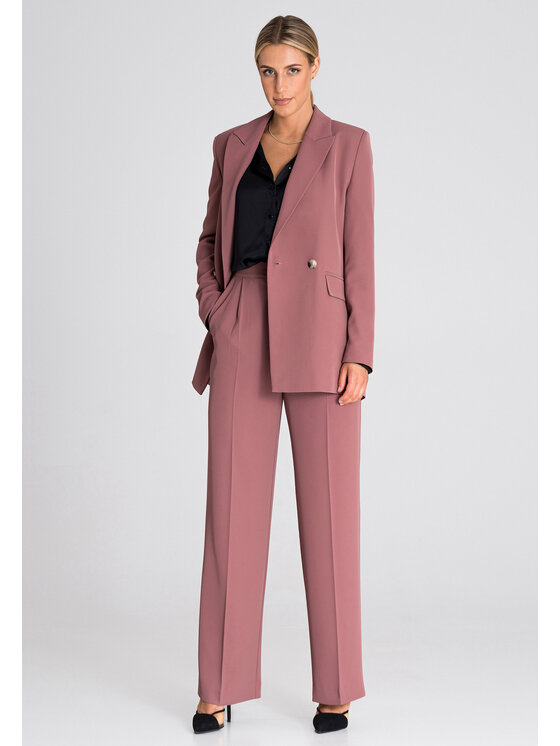 FIGL FIGLFIGL Pantaloni da donna M949 Rosa Regular Fit