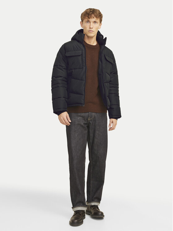 Jack & Jones Jack & Jones Geacă de iarnă Build 12256858 Negru Regular Fit