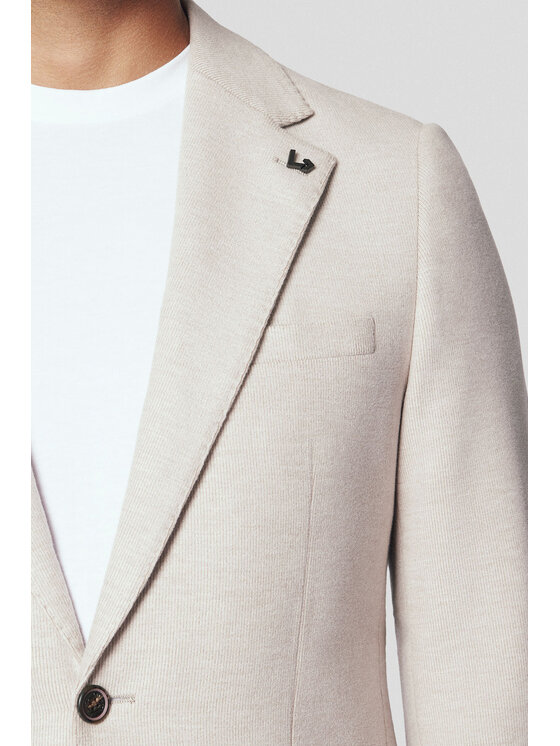 Lancerto Lancerto Marynarka Torino MA131224000011 Beżowy Slim Fit