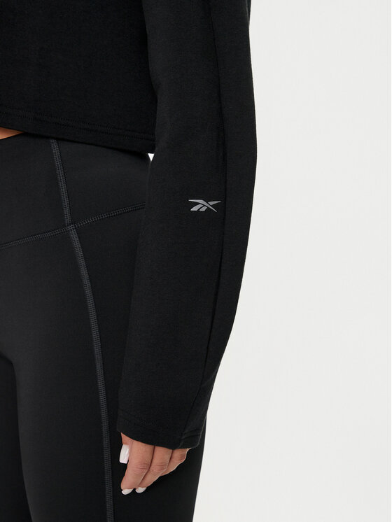 Reebok Reebok Bluză Activ Cool Dreamblend Midlayer 100075370 Negru Regular Fit
