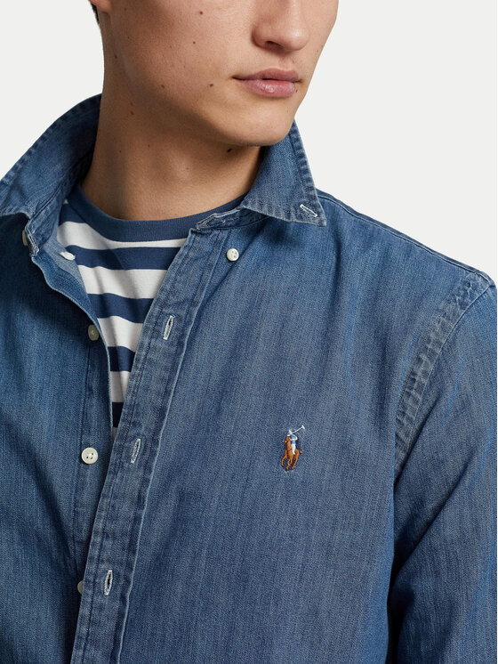 Polo Ralph Lauren Polo Ralph Lauren Сорочка Core Replen 710548539 синій Slim Fit