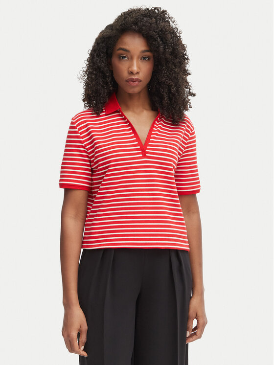 Tommy Hilfiger Tricou polo WW0WW48720 Roșu Relaxed Fit