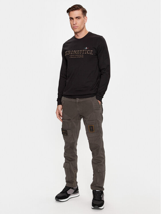 Aeronautica Militare Aeronautica Militare Pantaloni di tessuto 232PA1557CT3170 Cachi Regular Fit