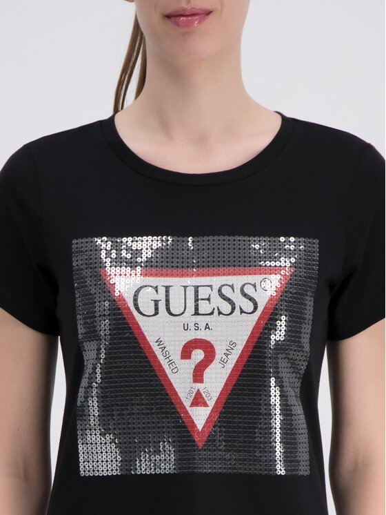 Guess Guess T-Shirt W93I87 R5JK0 Černá Regular Fit