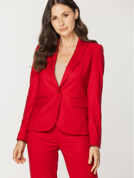 Willsoor Willsoor Marynarka 67837 Czerwony Regular Fit