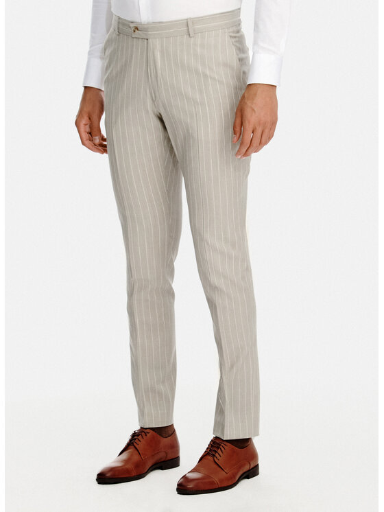 Pako Lorente Pako Lorente Spodnie garniturowe P26SP-6G-027 Beżowy Slim Fit
