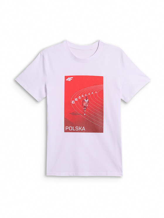 4F 4F T-Shirt 4F SPORT Biały Regular Fit
