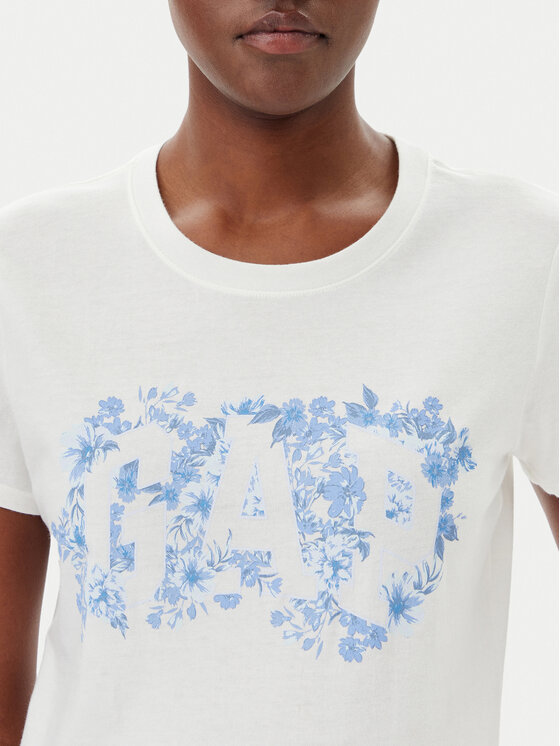 Gap Gap T-Shirt 729555-03 Biały Regular Fit