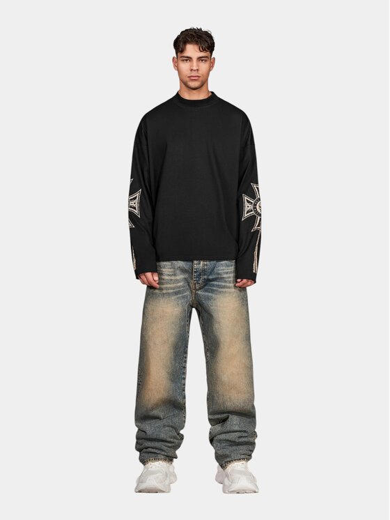 MADE BY SOCIETY MADE BY SOCIETY Spodnie materiałowe KINETIC SEAM - P17158 Niebieski Basic Fit