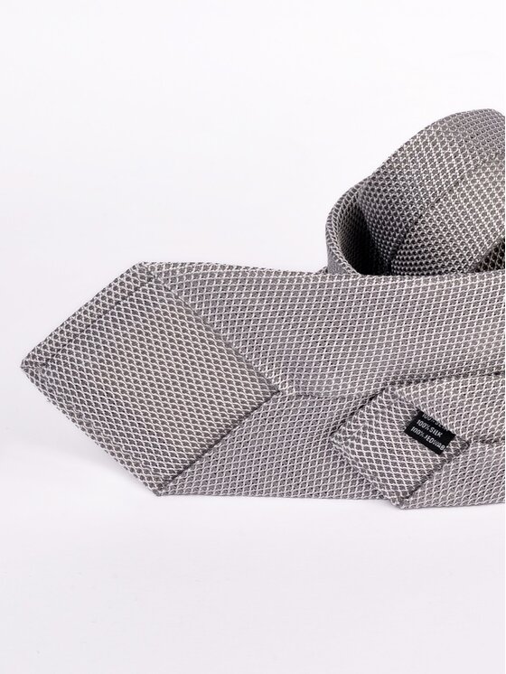 ELSNER ELSNER Cravatta JEDWAB GRENADYNA GARZA FINA A1947 Argento