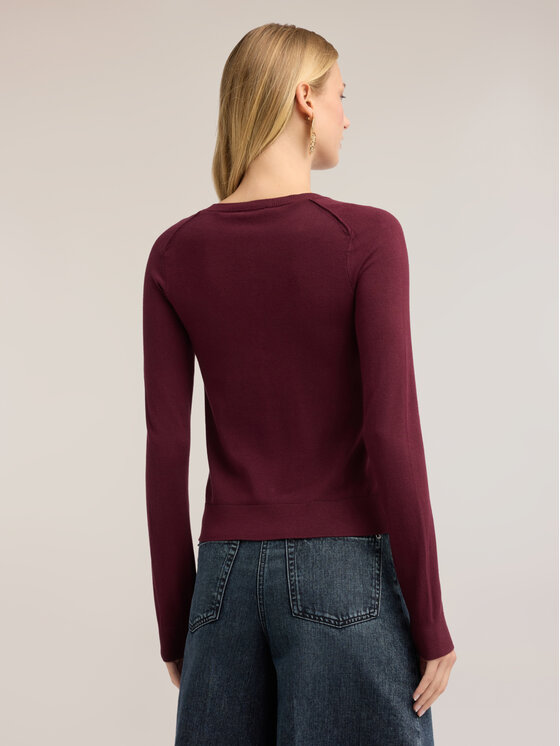 Motivi Motivi Cardigan M268W003984N036 Bordeaux Slim Fit