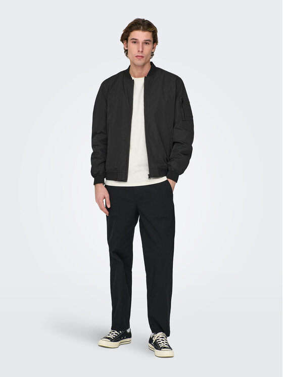 Only & Sons Only & Sons Μπόμπερ μπουφάν Joshua 22023287 Μαύρο Regular Fit