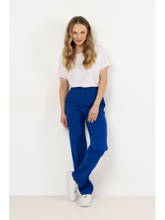 Awama Awama Spodnie damskie A713 Niebieski Basic Fit