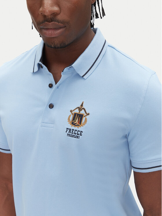 Aeronautica Militare Aeronautica Militare Polo majica 251PO1850P191 Modra Slim Fit