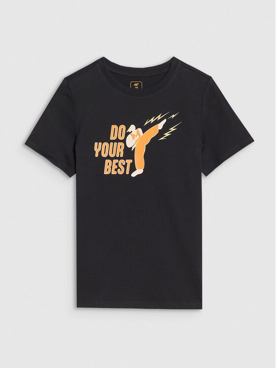 4F 4F T-shirt 4FJRSS25TTSHM2643-20S Nero Regular Fit