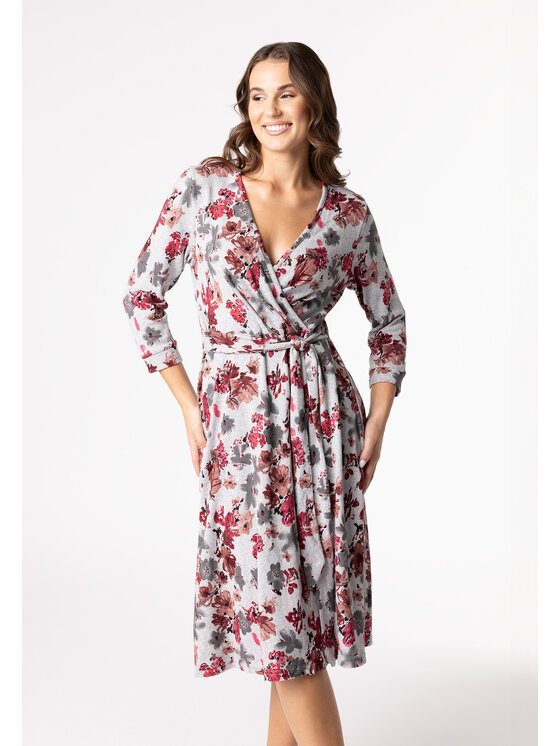 QUIOSQUE QUIOSQUE Každodenní šaty Quiosque 4KI006210 Šedá Regular Fit