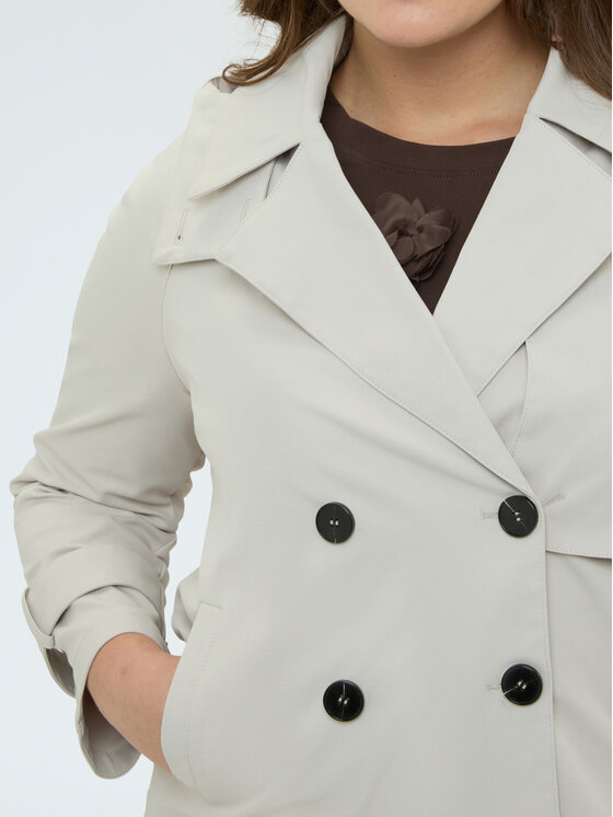 Fiorella Rubino Fiorella Rubino Płaszcz zimowy 8004T000352N011 Biały A-Line Fit