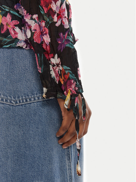 Desigual Desigual Блуза Flori 25WWBW03 Черен Regular Fit