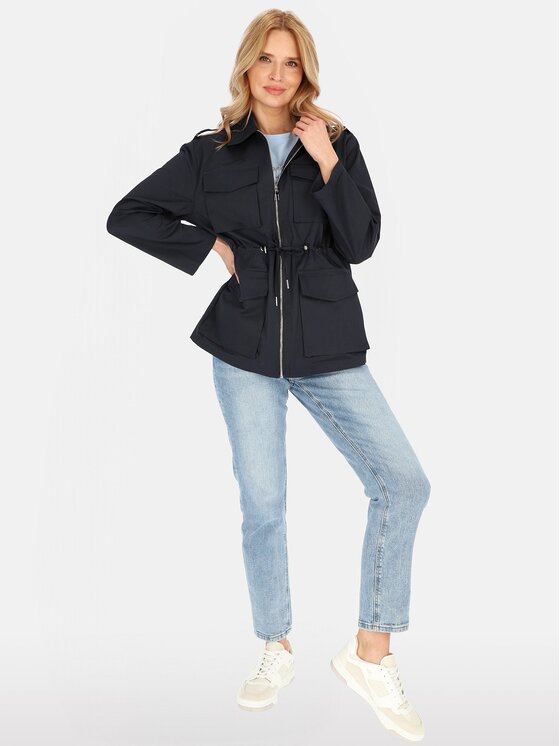 Perso Perso Dámska bunda BLE252679F Tmavomodrá Regular Fit