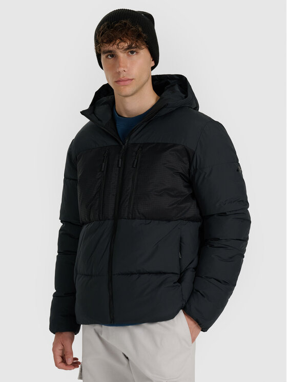 4F 4F Kurtka puchowa APRES SKI Czarny Regular Fit