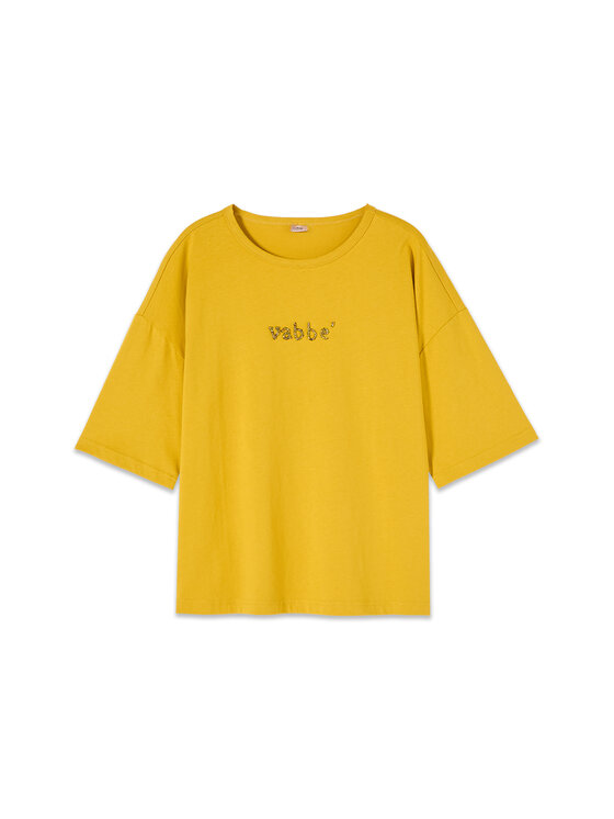 Oltre Oltre T-shirt G018J004661N038 Giallo Over Fit