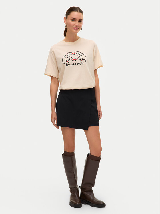 Vero Moda Vero Moda Sukňošortky Melina 10332054 Černá Loose Fit