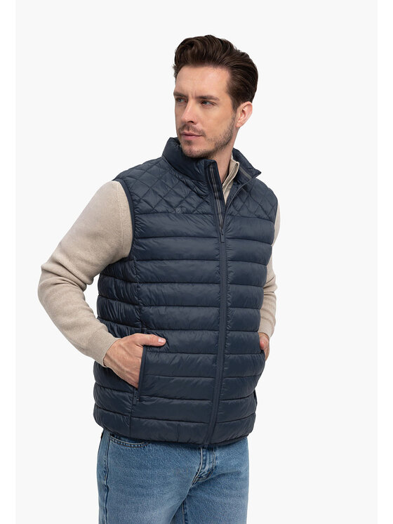 Volcano Volcano Kamizelka V-MER Niebieski Regular Fit