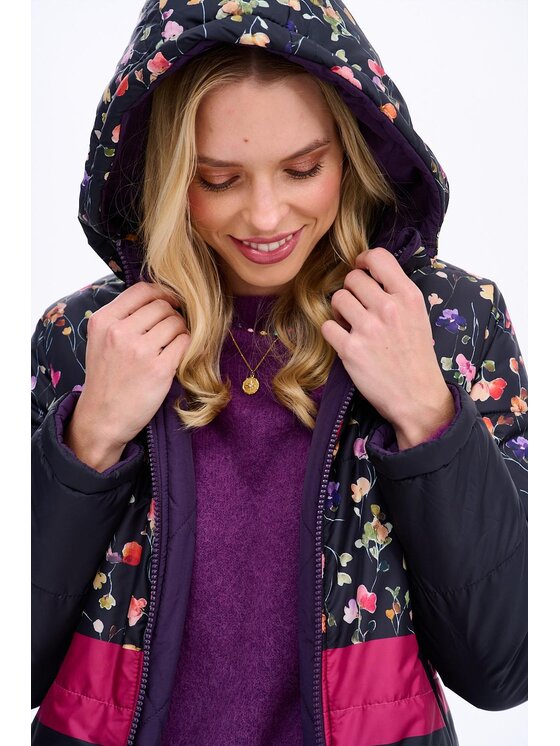 NAOKO NAOKO Kurtka zimowa Iceberg Blooming Secret Fioletowy Regular Fit