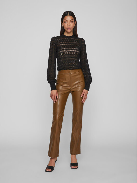 Vila Vila Särkpluus 14089795 Must Regular Fit