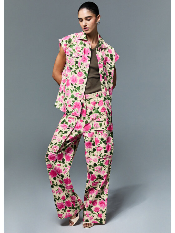 Liu Jo Liu Jo Pantaloni di tessuto WA6125T433AP9382 Rosa Loose Fit