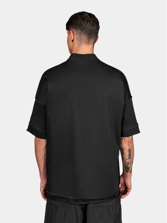 MADE BY SOCIETY MADE BY SOCIETY T-Shirt Suture - T17943 Czarny Basic Fit