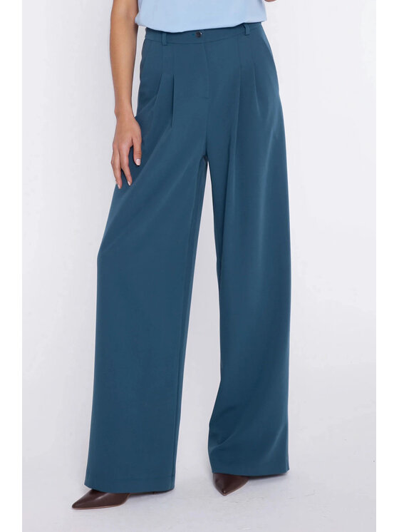 NIFE NIFE Kalhoty z materiálu SD138 Zelená Modern Relaxed Fit